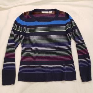 Liz Claiborne Petite Multicolour Striped Sweater